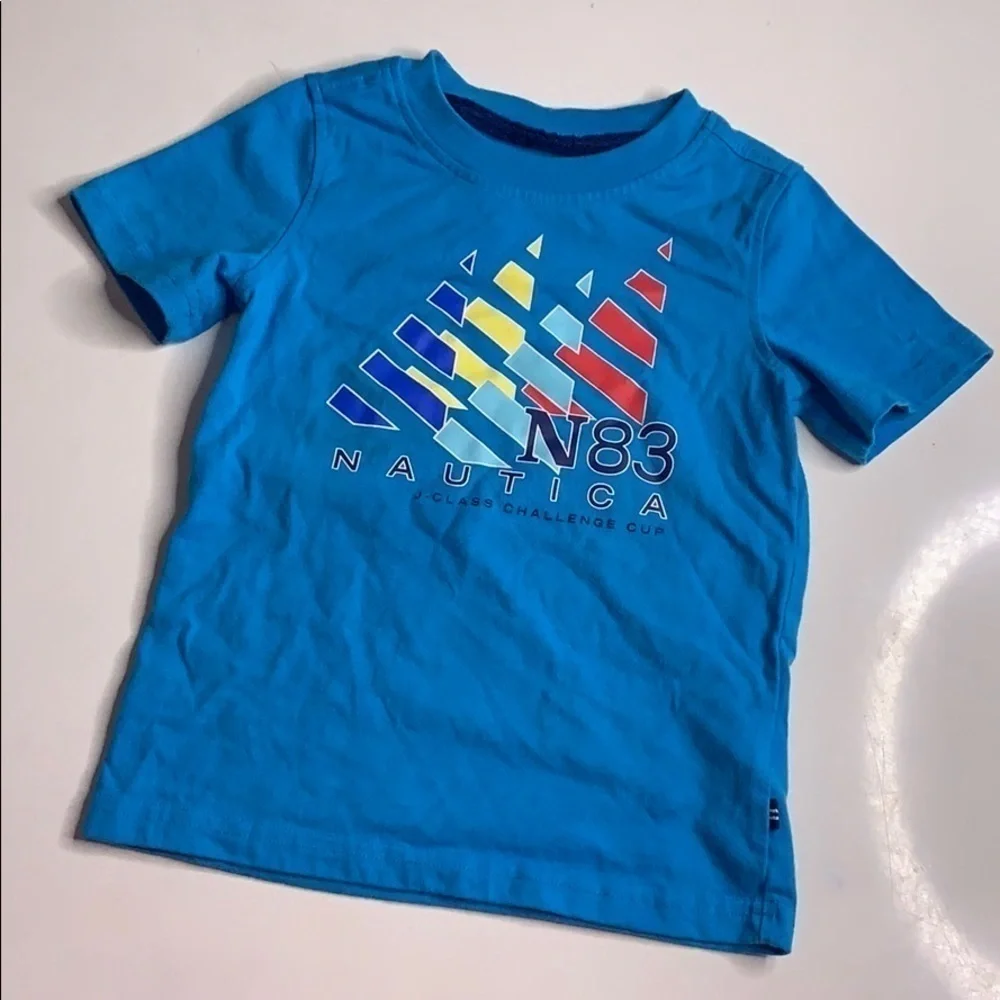 Nautica beach vacation toddler boy 3T casual kids shorts & T-shirt bundle set